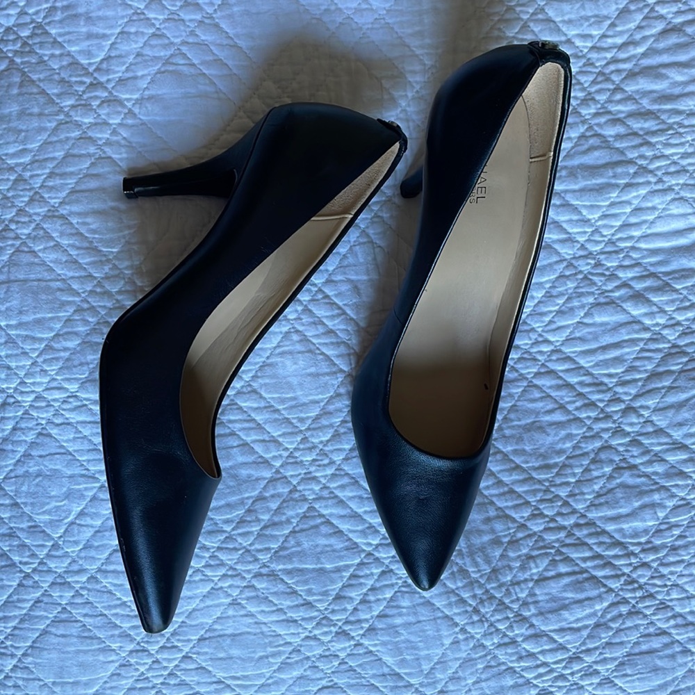 Michael Kors Real Leather Black Pointed Toe Pumps
